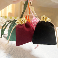 Sac à cordon en velours soyeux personnalisé sac à bagues pour bijoux avec cordon imprimé avec logo personnalisé petit sac à cadeau en velours