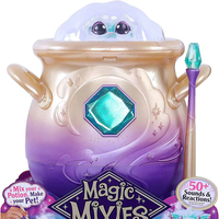 Sihirli Mixies büyülü Misting kazan İnteraktif 8 inç mavi peluş oyuncak ve sesler ve reaksiyonları renkli sihirli trick