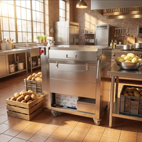 Commerciële elektrische borstel groentewasser zoete aardappel aardappel schil- reinigings- polijstmachine