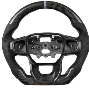 พวงมาลัยฟอร์ด เรนเจอร์ รุ่นโร้ดเชคเกอร์ ทำจากเหล็กกล้าคาร์บอน ดีไซน์สปอร์ต พร้อมตะเข็บเย็บสีแดง ใช้ได้กับรถยนต์รุ่น CLS E Class GLE และรุ่นอื่นๆ - Product Image 2