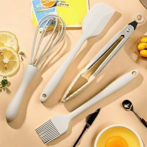 Silicone <b>Baking</b> Tool <b>Set</b> With Brush Scraper Tongs Whisk Heat Resistant Dishwasher Safe For Kitchen Cooking - Product Image 2