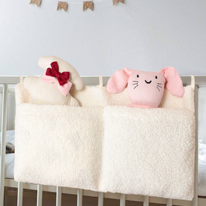 Tas Penyimpanan Gantung di Samping Tempat Tidur Bayi 2-Kantong Organizer Tempat Tidur Bayi Poliester Portabel untuk Popok Mainan & Bibs Air Liur - Product Image 6