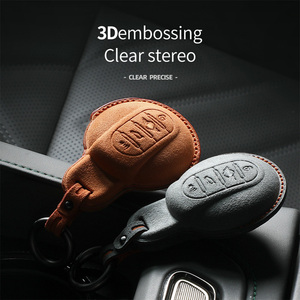 Organisateur de clés en cuir suédé en gros, étui pour clé de voiture intelligente, housse de protection compatible avec <span class=keywords><strong>BMW</strong></span> MINI - Product Image 5