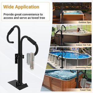 Barre d'appui pour spa CEC, hauteur réglable, capacité de charge 200 kg, pour une assistance sécuritaire au spa - Product Image 5