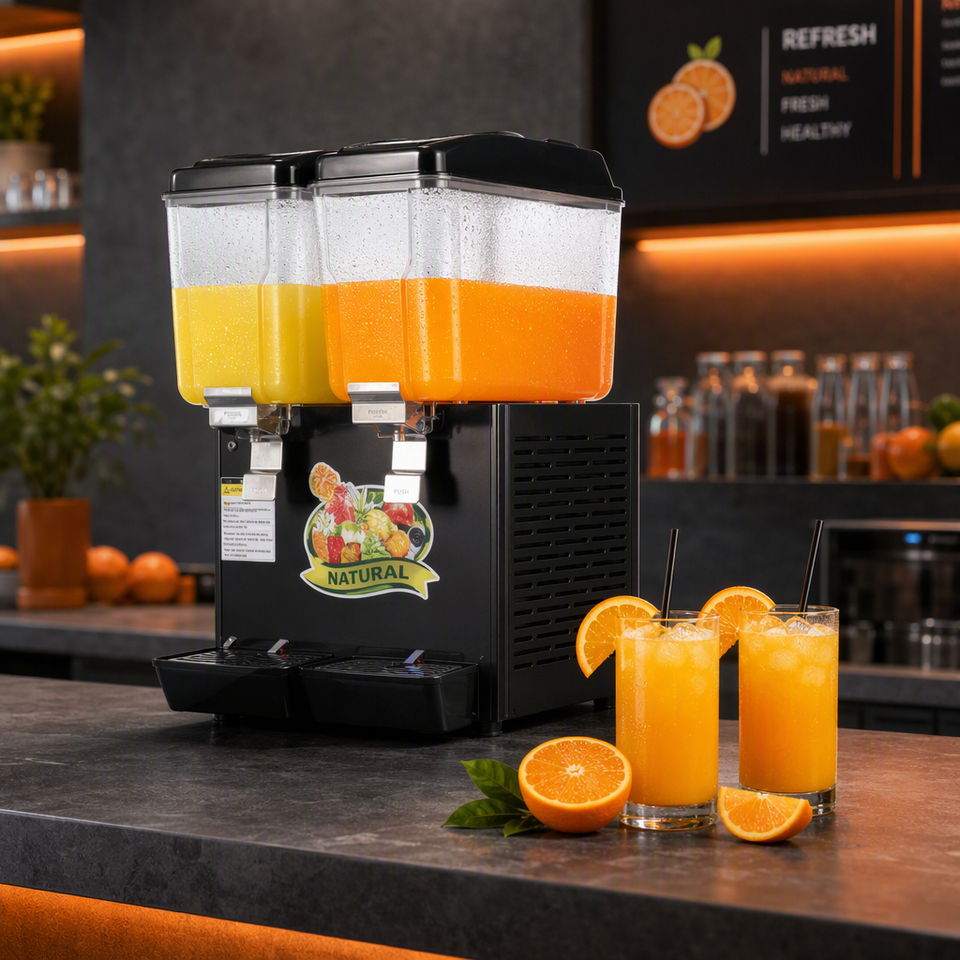 Electric Cold Drink Dispenser 16L X 2 Juice Beverage Machine for ...