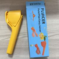 Handmatige citruspers met eigen logo, bestseller, handmatige fruitpers voor de keuken, handmatige citroenpers, makkelijk te persen, opvouwbaar, citruspers