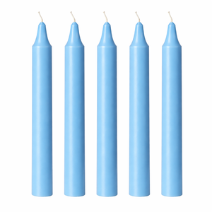 4 Inches Sky Blue Handmade Straight Chime Paraffin Wax <b>Stick</b> <b>Candles</b> for Churches Temples Weddings Home Decor Easter Christmas - Product Image 1