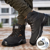 Chaussures de sécurité antidérapantes à embout en acier de haute qualité pour hommes, bottes de travail industrielles confortables à coupe basse, protection en microfibre, hiver sécurisé