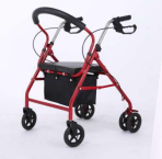 Andador enrollador de cuatro ruedas ligero y ajustable, asiento cómodo, ayudas para caminar en movimiento - Product Image 2