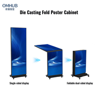 Afficheur LED mobile sur roues pour photomaton couleur HD, assemblage magnétique, pour publicité commerciale intérieure