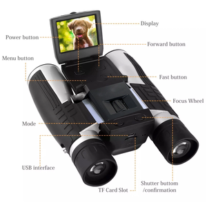 Andybest — Microscope numérique, caméra binoculaire thermique <span class=keywords><strong>avec</strong></span> caméra numérique intégrée, 1080p Full Hd 5mp 12x32 - Product Image 5