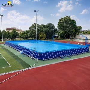 Piscines rectangulaires personnalisées <span class=keywords><strong>piscine</strong></span> extérieure à grande structure métallique en acier <span class=keywords><strong>piscine</strong></span> hors sol fourniture accessoires entreprises - Product Image 1