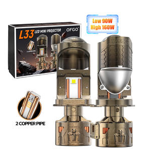 Redsea <span class=keywords><strong>nuevo</strong></span> diseño L33 Mini Led H7 lente proyector 160W 16000LM motocicleta luz lente 6000K Mini Led proyector lente para proyector - Product Image 1