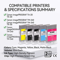 Cartucho de Tinta de Pigmento Compatible Enlite Premium PFI-030 PFI030 de 55 ml para Plotter Canon ImagePROGRAF TA-20 TA-30 TM-240 TM-340