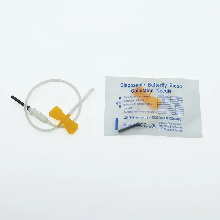 Wholesale butterfly blood collection needle with wings for labs