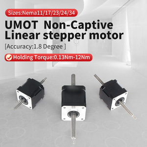 UMOT yüksek hızlı Mini kurşun vida ile Anti boşluk fındık Nema8 11 14 17 23 olmayan esir hibrid lineer tekleyerek çalışan Motor 3D yazıcı için - Product Image 3