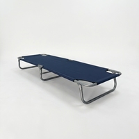 Chaise longue pliante portable en tissu Oxford 600D léger avec structure en acier à 3 pieds pour usage extérieur, applications hôtelières et hospitalières