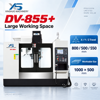 Centre d'usinage vertical CNC 3 axes DV855+ avec commande FANUC, BT40, 10000 tr/min, fraiseuse robuste pour la découpe des métaux