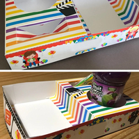 Boîte à popcorn en papier sur le thème de l'arc-en-ciel pour les soirées cinéma pour enfants / Plateau de style cinéma, boîte à collation familiale, plateaux à collation pour les soirées cinéma