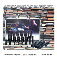 Kit de microphones à condensateur professionnels Audix DP72 pour batterie, 7 pièces, filaires, anti-bruit, légers