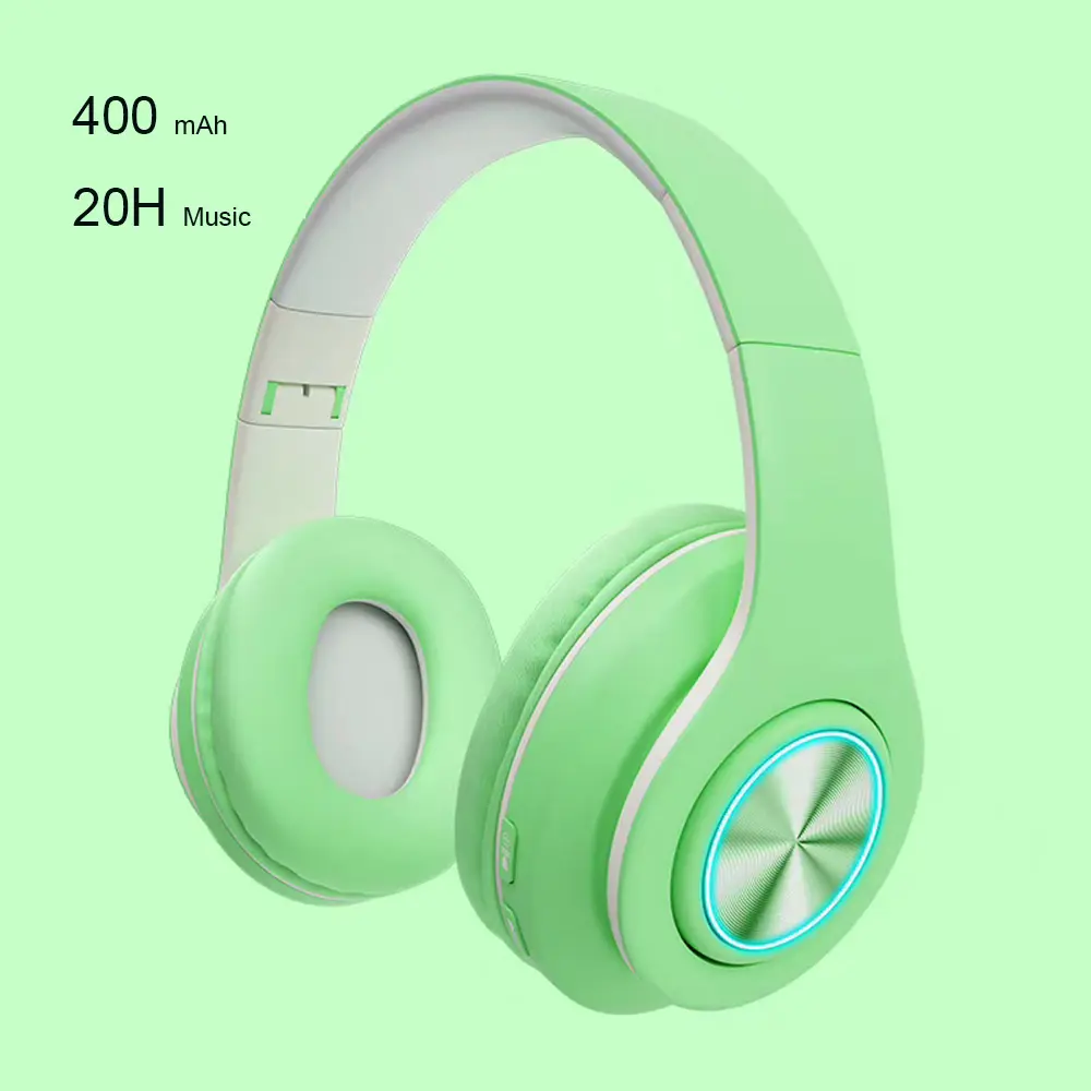 2020 Foldable Over-Ear Headphones, Wireless Stereo Headset Micro SD/TF, FM for Cell Phone
