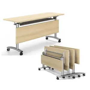 Modern cheap Office Desk metal legs folding computer table for two person