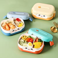 Ensemble de boîtes de conservation alimentaire compactes et mignonnes en plastique, étanches, écologiques, plusieurs couleurs, adaptées aux enfants, boîte à lunch, bol de conservation alimentaire