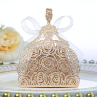 Boîte à bonbons princesse en papier nacré ajouré, style européen et américain, pour la Saint-Valentin, jolie et élégante