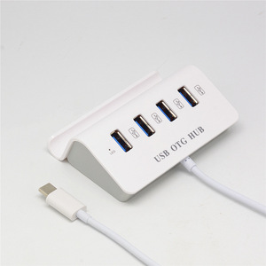 Hub USB OTG de 4 puertos tipo C USB 2.0 para expansión de teléfono, tableta y computadora - Product Image 4