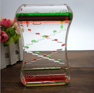 UCHOME Vente en gros <span class=keywords><strong>Sablier</strong></span> dynamique créatif à gouttes d'<span class=keywords><strong>huile</strong></span>, avec entonnoir en plastique, décoration liquide - Product Image 1