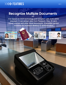 Lector <span class=keywords><strong>de</strong></span> Pasaportes y Tarjetas <span class=keywords><strong>de</strong></span> Identificación USB Integrado <span class=keywords><strong>de</strong></span> Alta Velocidad Rakinda para Aeropuertos y Hoteles, Licencias <span class=keywords><strong>de</strong></span> <span class=keywords><strong>Conducir</strong></span> - En Stock - Product Image 5