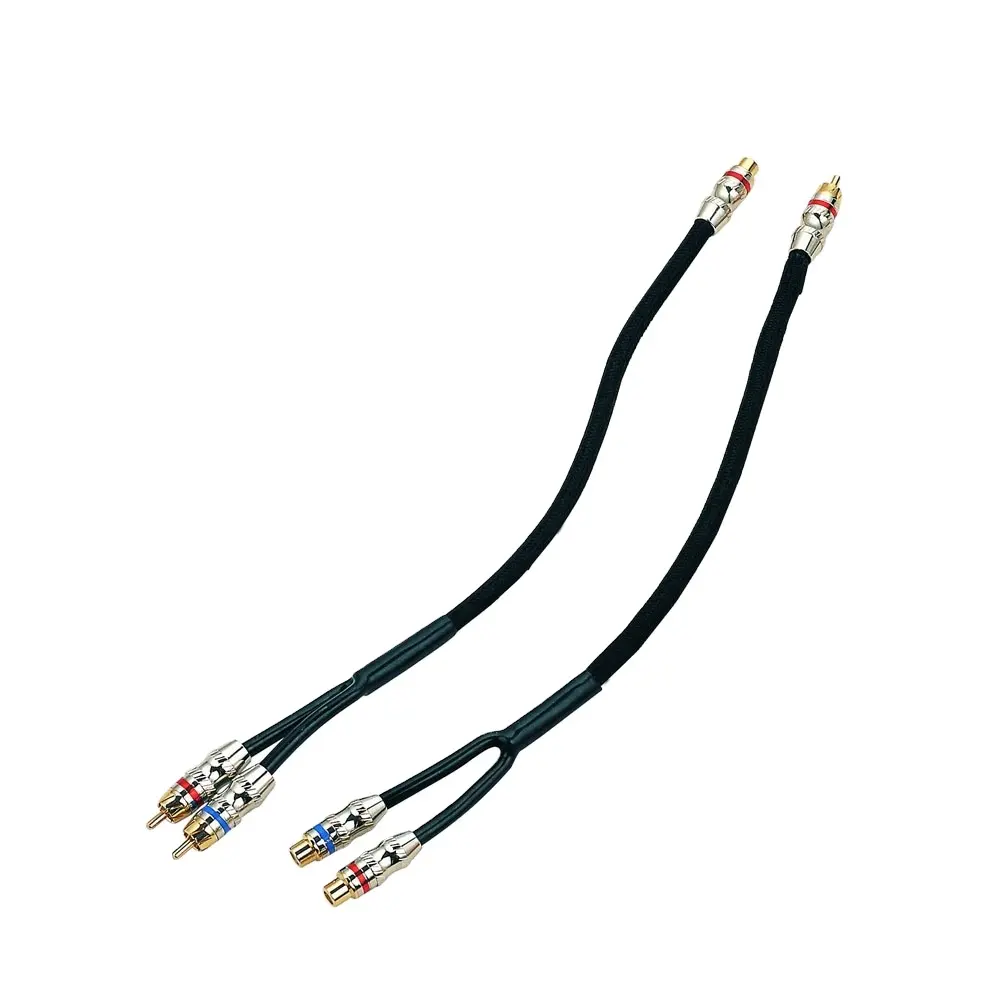 Grosir Kabel Adaptor Splitter RCA Y Satu Ke Dua Konektor Kabel Splitter Audio Mobil Satu Ke Dua Kabel Cabang Audio Mobil