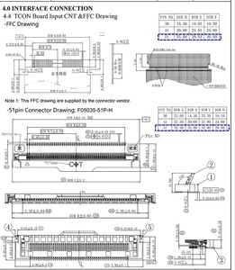 Conector FFC FPC 51P de 0.5MM de Ancho 29.5MM 29.55MM - Product Image 2