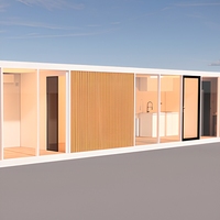 Villa mobile de luxe de 40 pieds, style Apple Cabin, moderne, 1 chambre, maison de vacances