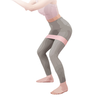 Bandes de résistance d'entraînement avec logo personnalisé Bandes d'exercice de yoga en silicone à boucle élastique