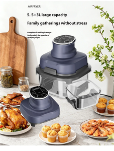 Friteuse à air numérique avec fenêtre de visualisation, saine et sans huile, avec intérieur antiadhésif, pour usage domestique, Nouveauté 2026 - Product Image 5