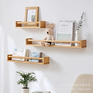 Cross-border creative solid wood wall <b>shelf</b>, wall-mounted book and magazine <b>rack</b>, newspaper and magazine <b>shelf</b>, picture book - Product Image 2
