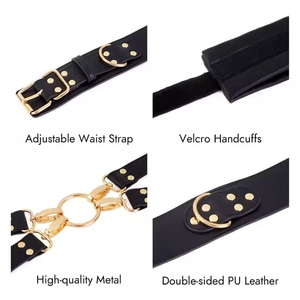 Esposas Ajustables, Grilletes para Tobillos y Muslos, Antifaz, Correa Cruzada para la Cintura, Juegos para Adultos, Bondage Sexual, Kit BDSM, Conjuntos de Restricciones para Parejas - Product Image 5