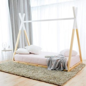 Lit enfant en bois, design moderne, démontable, bois naturel, meubles de chambre pour enfants - Product Image 2