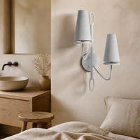 Lampu Dinding Gaya Eropa Warna Coklat dan Putih LED untuk Rumah, Lampu Dinding Dalam Ruangan untuk Kamar Tidur, Ruang Tamu, Lorong, dan Koridor