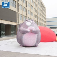 Modèle gonflable de souris et de chat de dessin animé pour la publicité et la décoration de centres commerciaux et de festivals