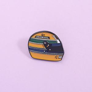 دبابيس مطلية بالمينا من سبائك الزنك ، بروش تذكاري للمجوهرات بالجملة من Ayrton Senna - Product Image 1