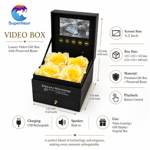 Elegante Display LCD Artigianale da 4,3 Pollici per Gioielli da Matrimonio di Lusso, Risoluzione 800x480, <span class=keywords><strong>Video</strong></span> MP4, Audio Nitido - Product Image 2