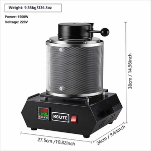 Fourneau de fusion électrique compact REALMAX 1kg 2kg 3kg double tension avec <span class=keywords><strong>creuset</strong></span> en graphite pour la coulée de métaux précieux - Product Image 3