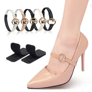 PU Couro Sapato Correias Mulheres Salto Alto Cadarços Anti-Loose Cadarço Acessórios Mulheres Sapato Strap Elastic Shoes Band