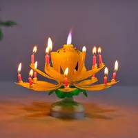 شمعة متلألئة لأعياد الميلاد على شكل نافورة موسيقية بتصميم جديد شمعة سحرية موسيقية