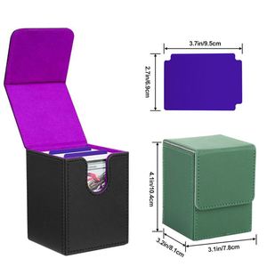 Boîte de rangement/étui en cuir PU pour cartes FX 100+ et organisateur pour cartes TCG à simple pochette, jeux de société et cartes à jouer - Product Image 2