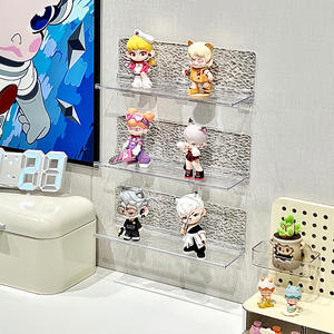 Estante de exhibición y almacenamiento para cajas sorpresa, caja de exhibición portátil para Bubble Mart, caja de almacenamiento de plástico transparente de 4 niveles, sin perforaciones, estilo coreano - Product Image 5