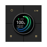 Interrupteur intelligent mural dissimulé Anjielo X3 en ABS+PC, 3 gangs, application Smart Life pour variateur, 250V 15A