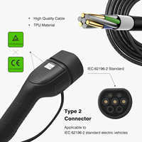 Câble de recharge pour véhicule électrique Zencar 16A 32A Type 2 3,5kW 7kW 11kW 22kW Cordon IEC 62196-2 T2 TPU 5M 7M 8M 10M Câble à extrémité ouverte TUV RoHS